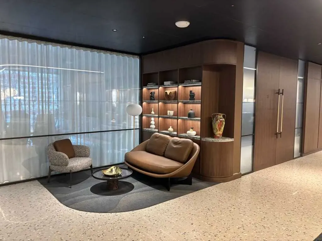 Display shelving and tall doors